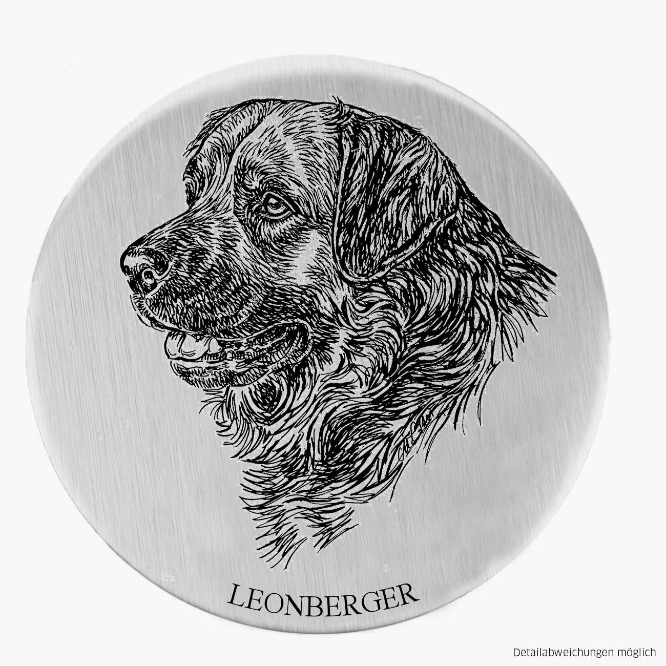Alu-Plakette Leonberger