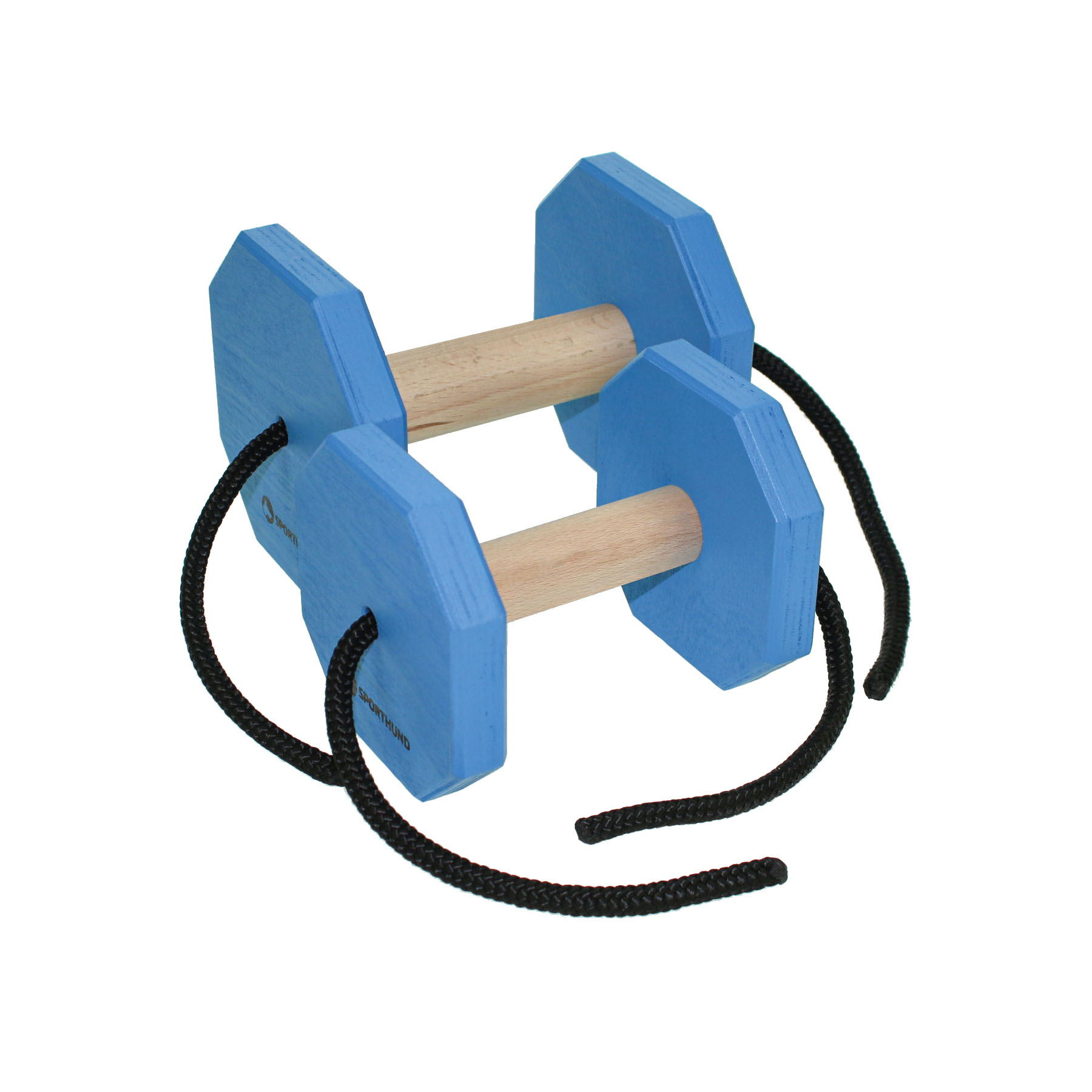 Holz-Apportel Blau mit Seil 80 x 80