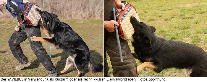 Der YAVIEBUS in Verwendung als Kurzarm oder als Technikkissen ... ein Hybrid eben.