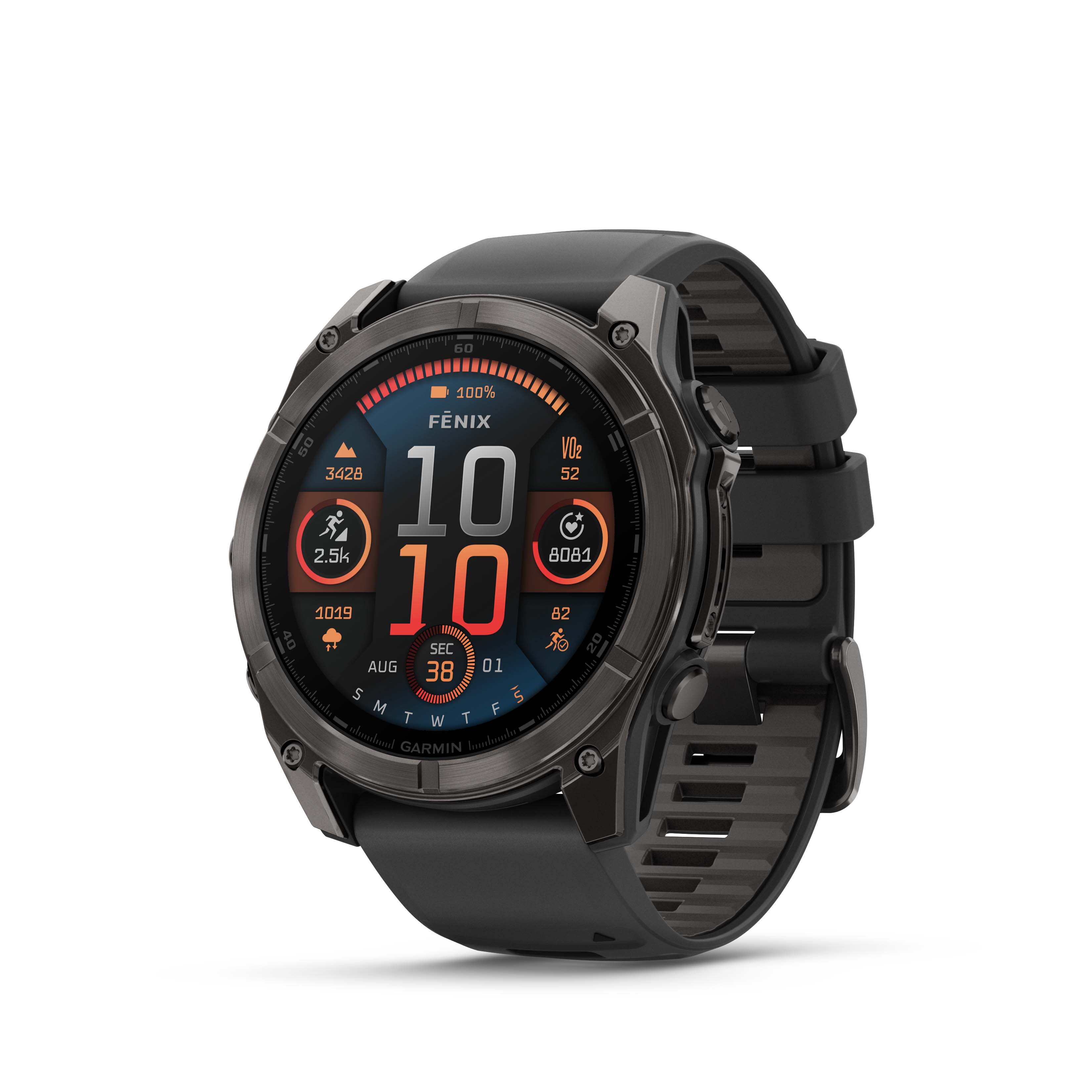 fenix 8 51mm, AMOLED, Sapphire, Schwarz/Carbongrau