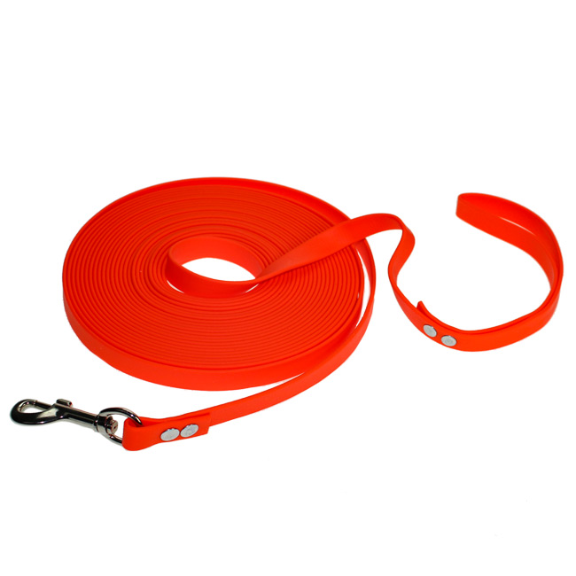 Biothane-Leine 10m orange mit Handschlaufe