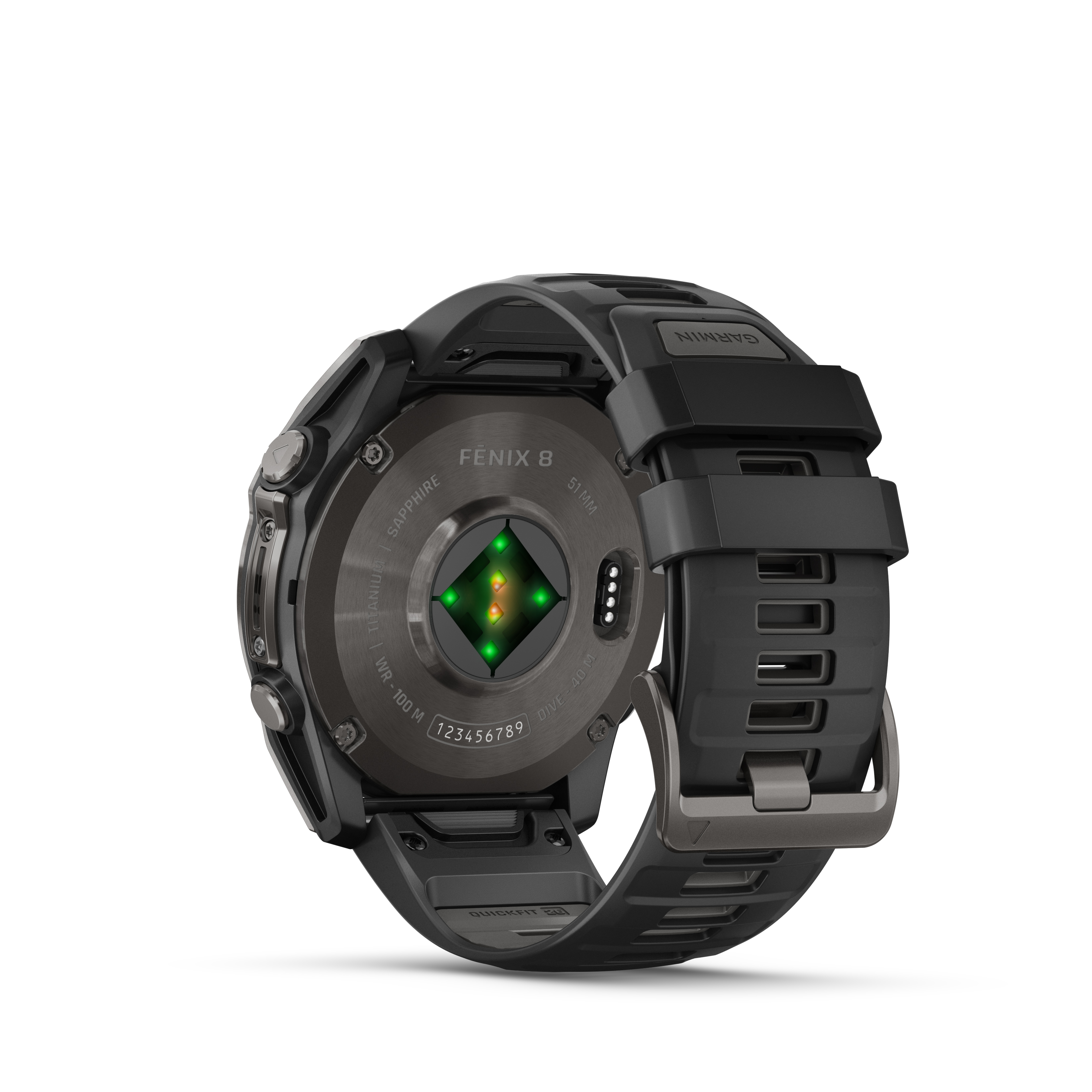 fenix 8 51mm, AMOLED, Sapphire, Schwarz/Carbongrau