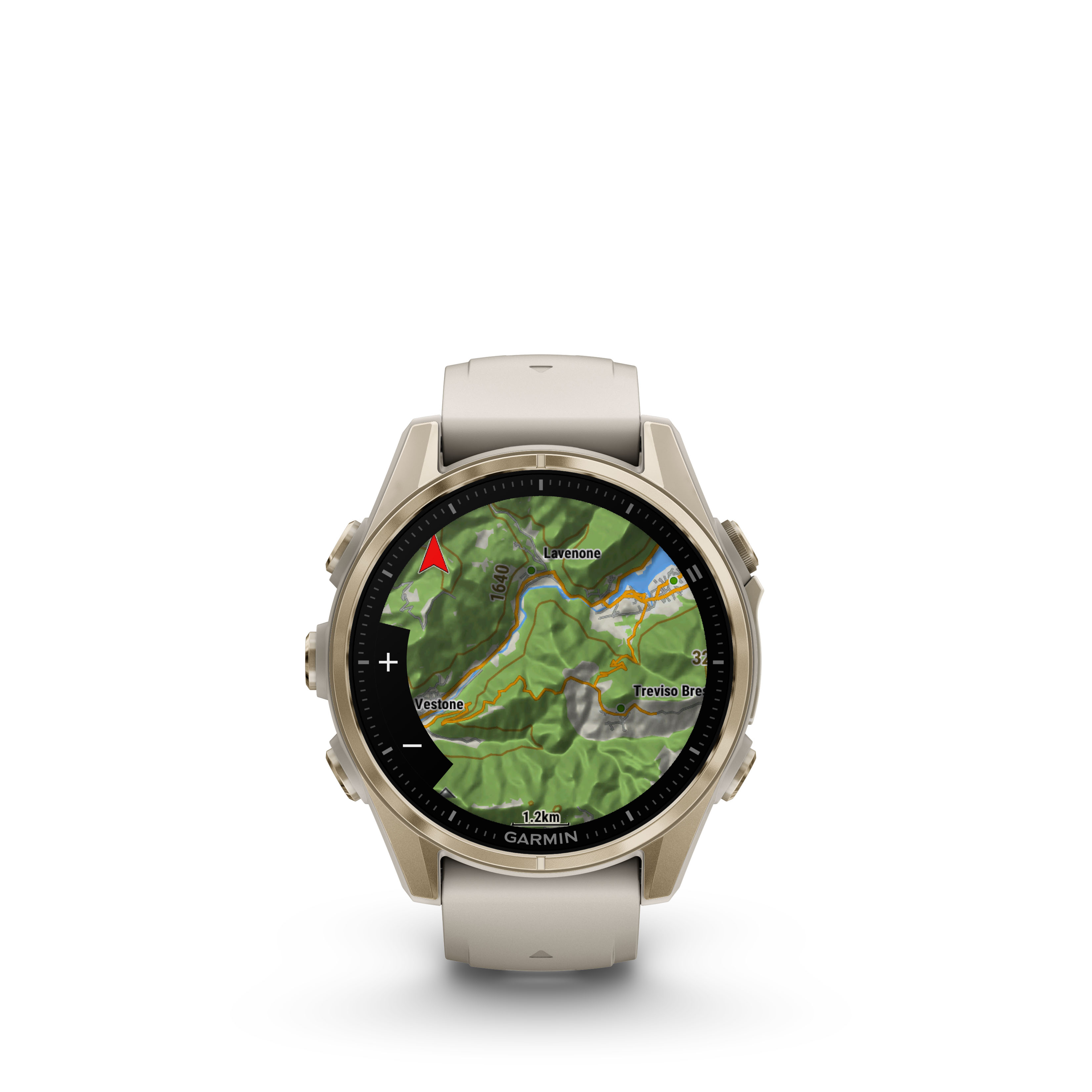 fenix 8 43mm, AMOLED, Sapphire, Nebelgrau/Softgold